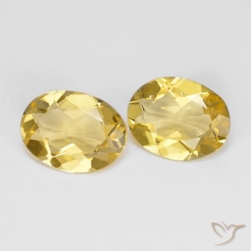 Gemas de Berilo dorado Amarillo medio natural de 2.85 ct, Ovalada, VS