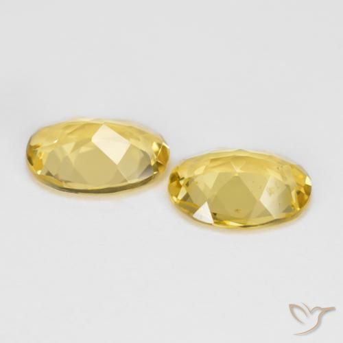 Gemas de Berilo dorado Amarillo medio natural de 2.85 ct, Ovalada, VS