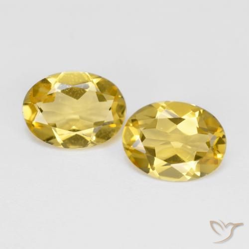 Gemas de Berilo dorado Amarillo miel natural de 2.92 ct, Ovalada, VS