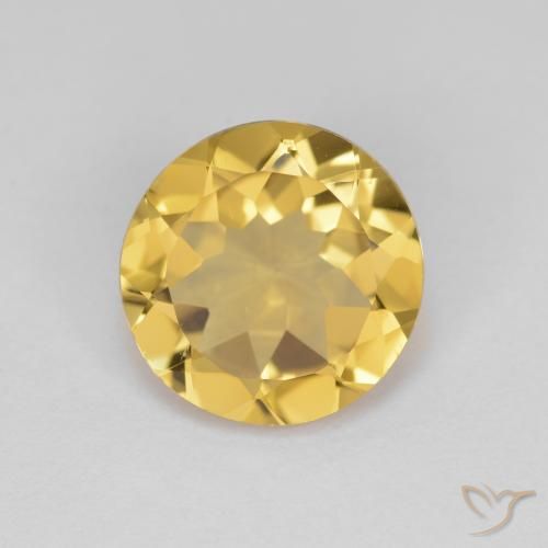 2.80ct Natural Amarillo vivo Berilo dorado, Redondo, VVS