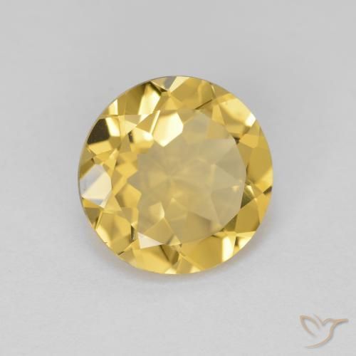 Berilo dorado Amarillo vivo natural de 2.80 ct, Redondo, VVS