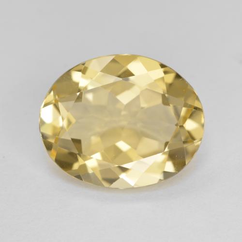 Berilo Dorado Dorado claro natural de 3.88 ct, Corte Óvalo, VVS-VS