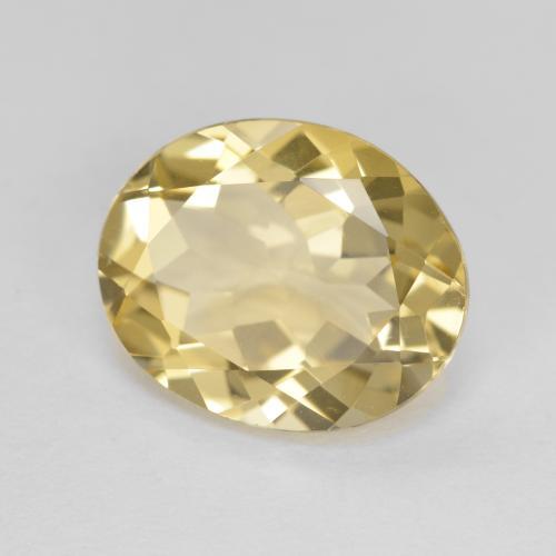 Berilo Dorado Dorado claro natural de 3.88 ct, Corte Óvalo, VVS-VS