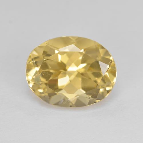 Berilo Dorado Amarillo cálido natural de 3.85 ct, Corte Óvalo, VVS