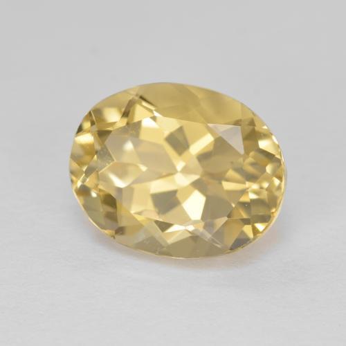 Berilo Dorado Amarillo cálido natural de 3.85 ct, Corte Óvalo, VVS