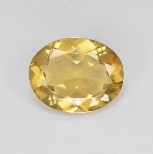 Berilo dorado amarillo natural de 2,79 ct, corte óvalo, VVS