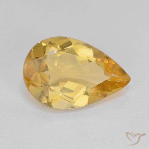 Berilo dorado amarillo natural de 3,31 ct, en forma de pera, VS