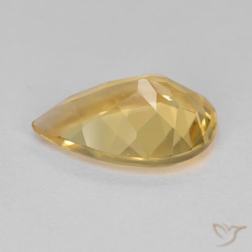 Berilo dorado amarillo natural de 3,31 ct, en forma de pera, VS