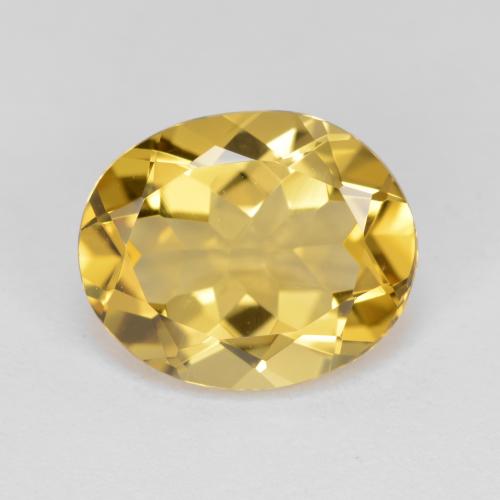 Berilo dorado amarillo natural de 3,92 ct, corte óvalo, VVS