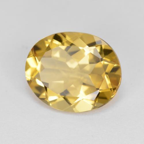 Berilo dorado amarillo natural de 3,92 ct, corte óvalo, VVS