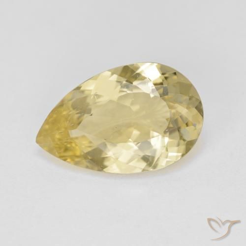 3.20ct Natural Amarillo-dorado claro Berilo dorado, En forma de pera, VS-SI