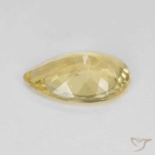 Berilo dorado Amarillo-dorado claro natural de 3.20 ct, En forma de pera, VS-SI