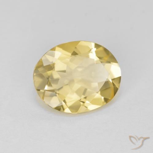 Berilo dorado Amarillo medio natural de 2.98 ct, Ovalada, VVS