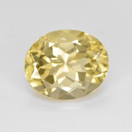 Berilo dorado amarillo natural de 5,20 ct, corte óvalo, VVS-VS