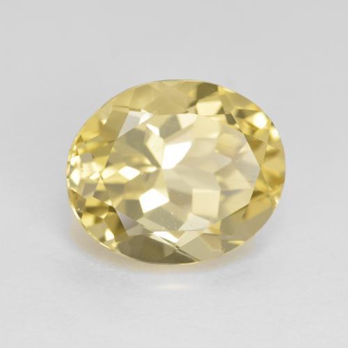 Berilo dorado amarillo natural de 5,20 ct, corte óvalo, VVS-VS