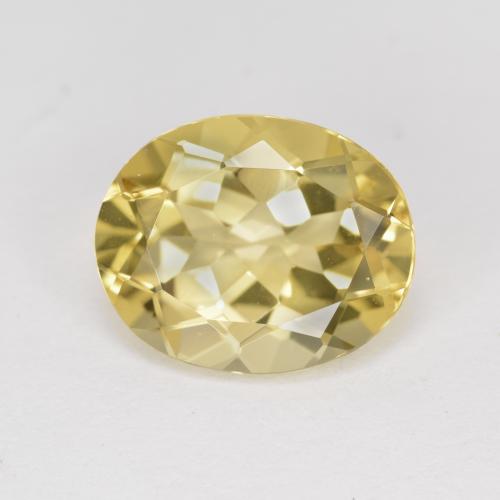 Berilo dorado amarillo natural de 4,30 ct, corte óvalo, VVS