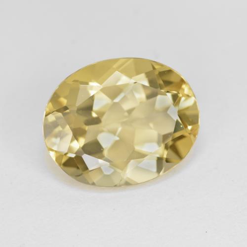 Berilo dorado amarillo natural de 4,30 ct, corte óvalo, VVS