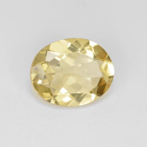 Berilo dorado amarillo natural de 3,12 ct, corte óvalo, VVS