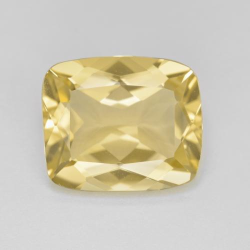 Berilo dorado dorado natural de 4,69 ct, corte cojín, VVS