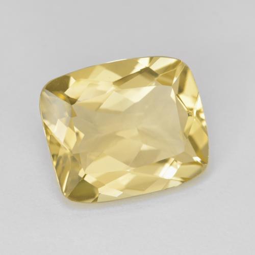 Berilo dorado dorado natural de 4,69 ct, corte cojín, VVS