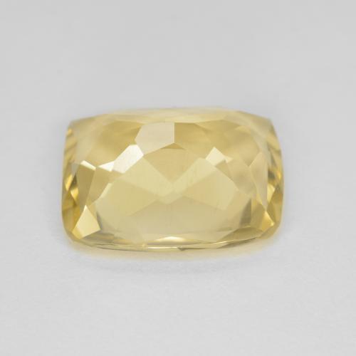 Berilo dorado dorado natural de 4,69 ct, corte cojín, VVS