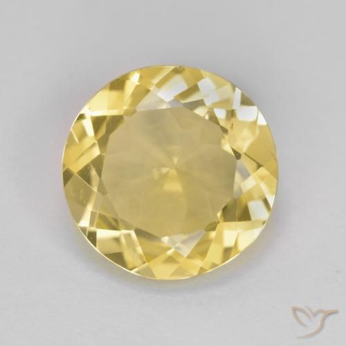 Berilo dorado Amarillo dorado natural de 2.73 ct, Redondo, VVS-VS