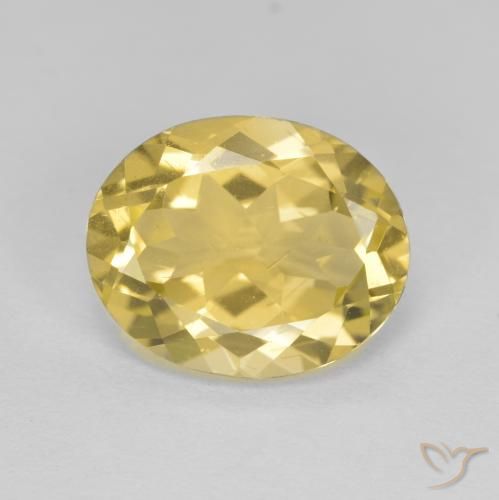 3.37ct Natural Dorado claro Berilo dorado, Ovalada, VS