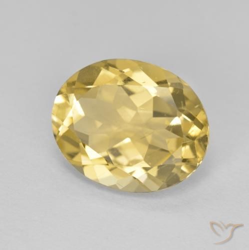 Berilo dorado Dorado claro natural de 3.37 ct, Ovalada, VS