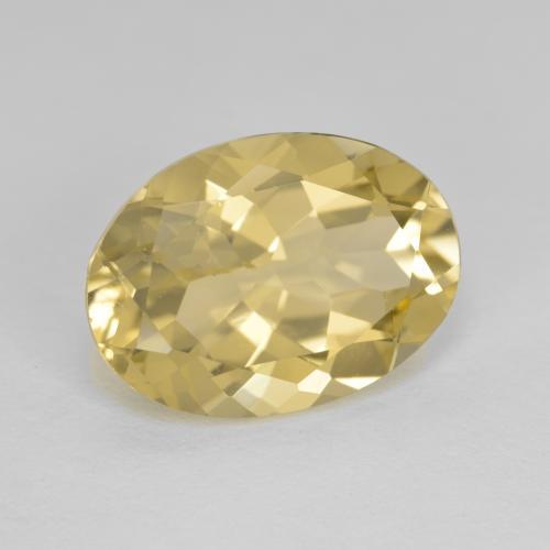 Berilo Dorado Amarillo medio natural de 5.16 ct, Corte Óvalo, VVS