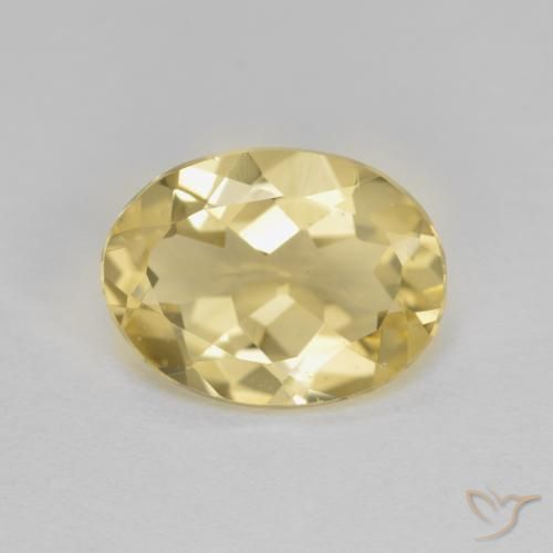 1.73ct Natural Amarillo dijón Berilo dorado, Ovalada, VVS-VS