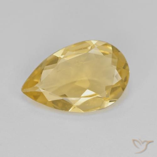 Berilo dorado amarillo natural de 3,39 ct, en forma de pera, VS