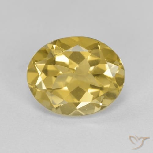 Berilo Dorado Dorado amarillento natural de 3.19 ct, Corte Óvalo, VVS-VS