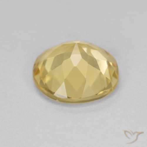 Berilo Dorado Amarillo cálido natural de 3.11 ct, Corte Redondo, VVS-VS