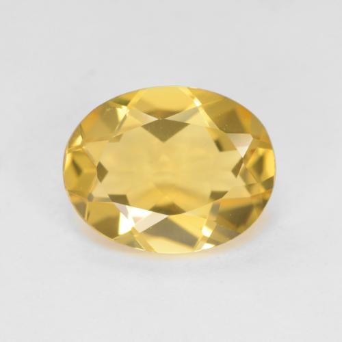 Berilo dorado amarillo natural de 1,72 ct, corte óvalo, VVS-VS