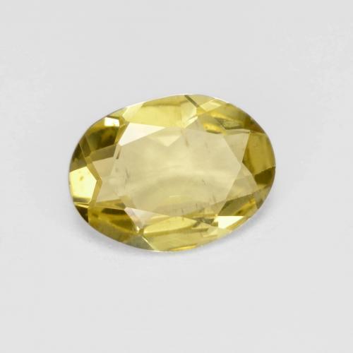 Berilo Dorado Amarillo medio natural de 1.33 ct, Corte Óvalo, VS