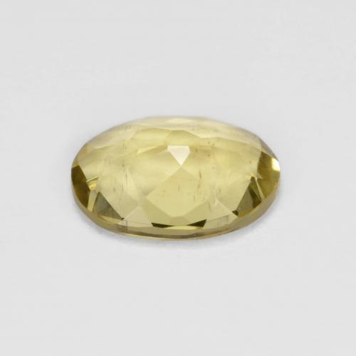 Berilo Dorado Amarillo medio natural de 1.33 ct, Corte Óvalo, VS