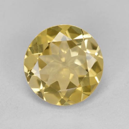 Berilo Dorado Amarillo dijón natural de 3.00 ct, Corte Redondo, VS