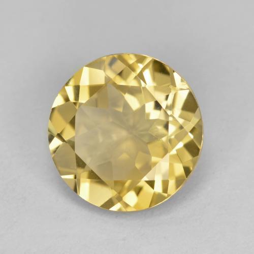 Berilo Dorado Amarillo dijón natural de 3.00 ct, Corte Redondo, VS