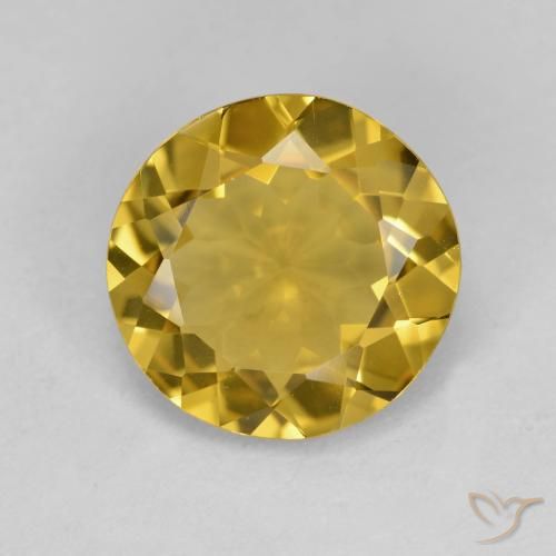 Berilo Dorado Amarillo miel natural de 2.69 ct, Corte Redondo, VVS