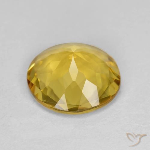 Berilo Dorado Amarillo miel natural de 2.69 ct, Corte Redondo, VVS