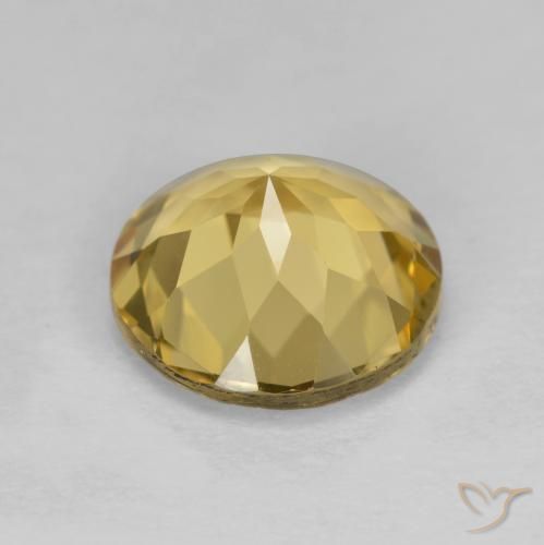 Berilo dorado amarillo natural de 3,14 ct, corte redondo, VVS