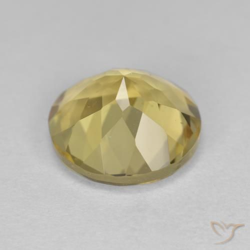 Berilo dorado amarillo natural de 3,26 ct, corte redondo, VVS-VS
