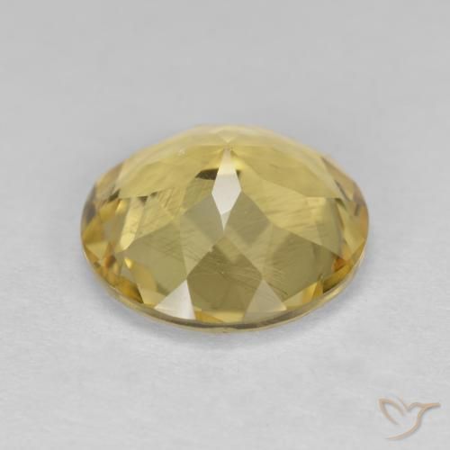 Berilo dorado Amarillo-dorado claro natural de 3.21 ct, Redondo, VS