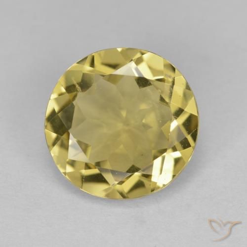 2.90ct Natural Amarillo amarronado Berilo dorado, Redondo, VS