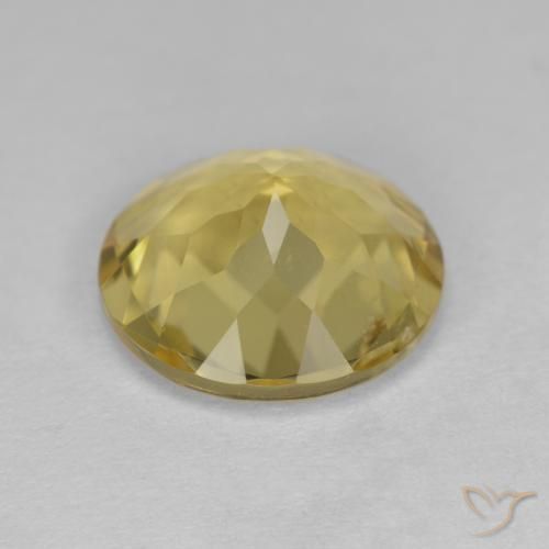 Berilo dorado Amarillo amarronado natural de 2.90 ct, Redondo, VS