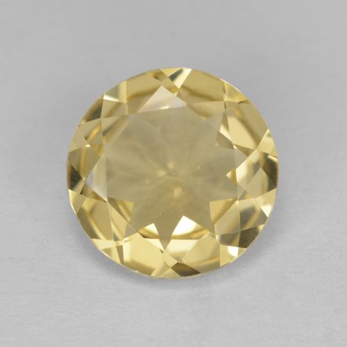 Berilo dorado amarillo natural de 2,67 ct, corte redondo, VVS-VS