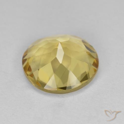 Berilo dorado Amarillo medio natural de 2.98 ct, Redondo, VVS-VS
