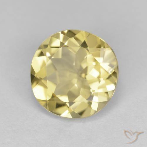 Berilo dorado Amarillo claro natural de 2.85 ct, Redondo, VVS