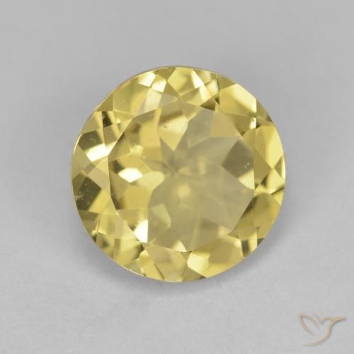 Berilo dorado Dorado claro natural de 2.85 ct, Redondo, VVS-VS