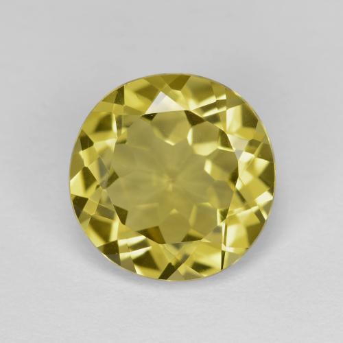 Berilo Dorado Amarillo púrpura natural de 2.78 ct, Corte Redondo, VVS-VS